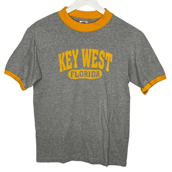Y2K Key West Ringer T Shirt - Women's Size Small - Picture 1 of 4